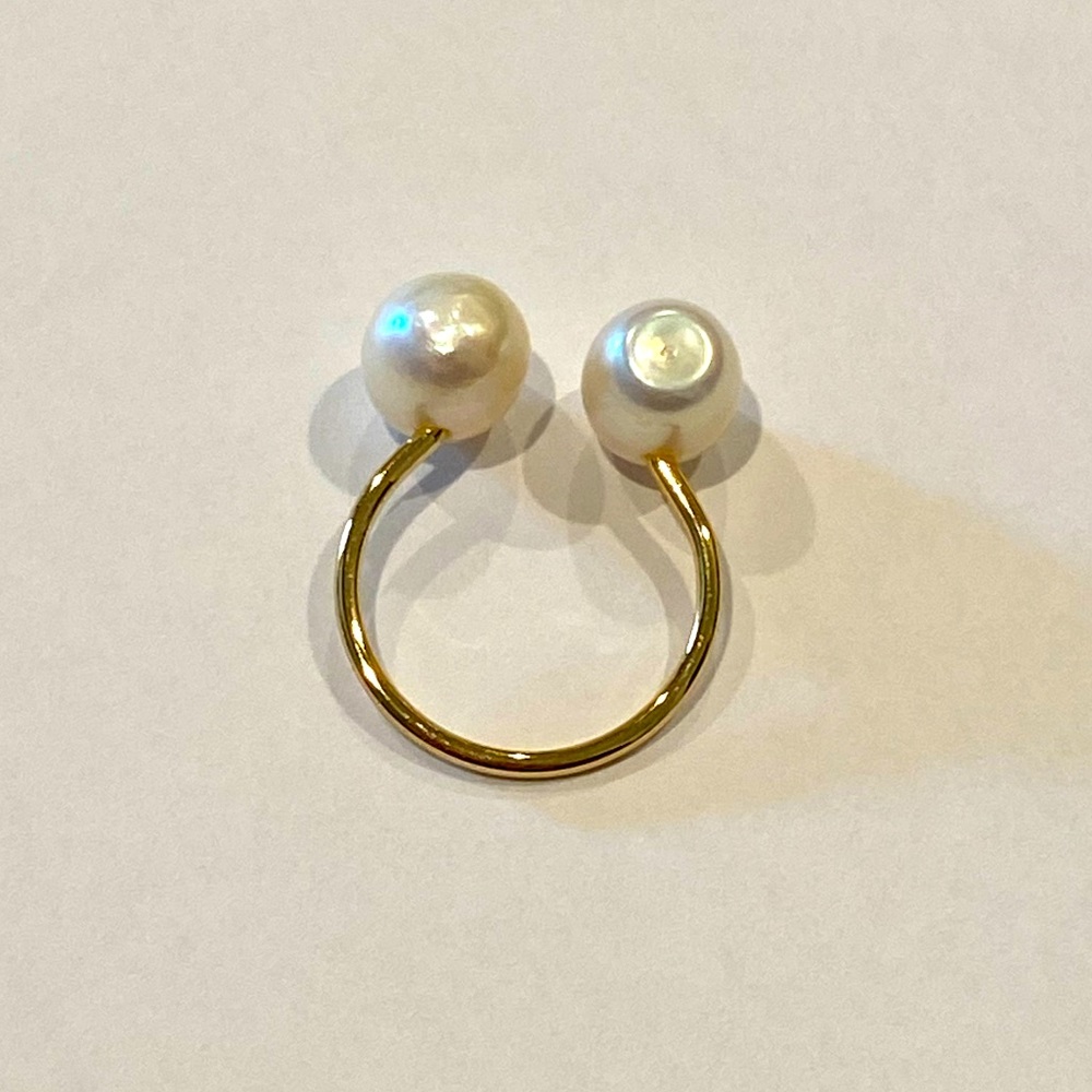 Erth Jewlery 14k Gold Plated Freshwater Pearl Ring